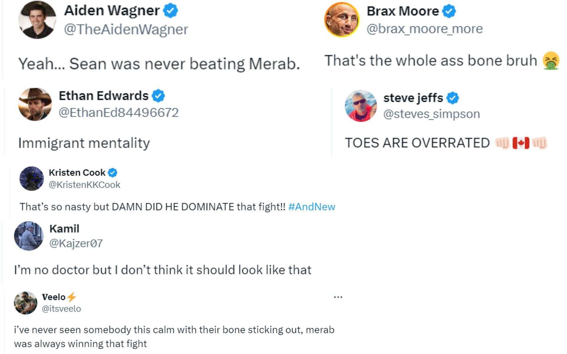 Screenshot of fan reactions to Matt Frevola's post on X